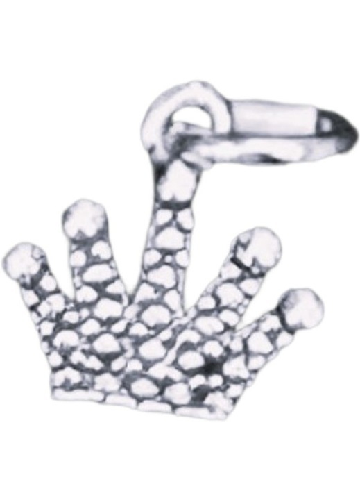 Finom ezüst medál, 925-ös jelzésű ezüst, 15 x 10 mm, Korona modell, 900 mg