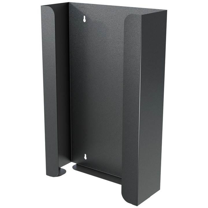 Dispenser de mănuși Stalflex, triplu, metalic, negru, 3 locuri, pentru mănuși de unică folosință