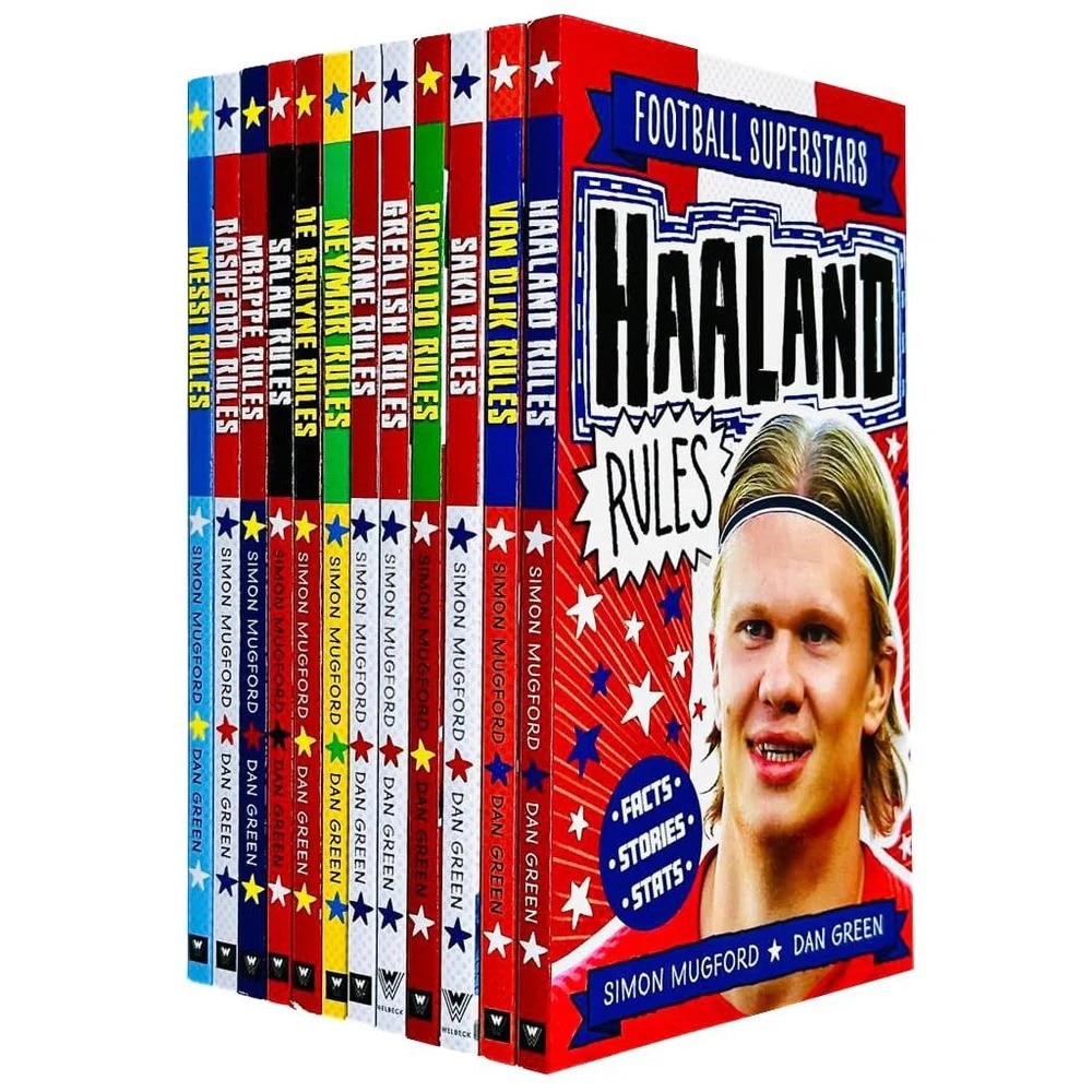 Football Superstars 12 Books Collection Rules Mega Pack Set By