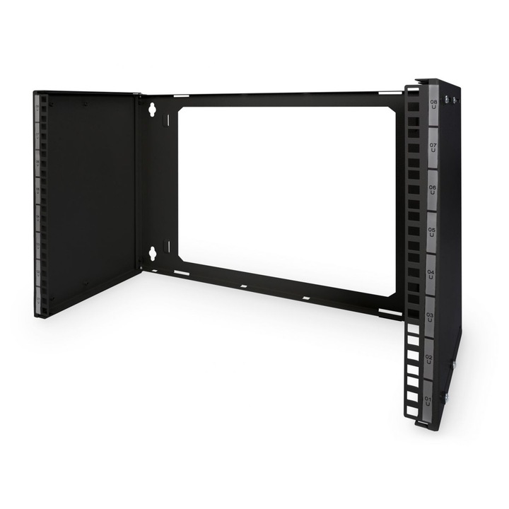 Digitus 8U wall mounting patch bracket, 372x505x250 mm, 149409, Rackszekrény kiegészítő