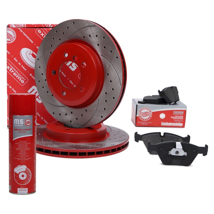 Master-Sport féktárcsa és fékbetét készlet, tárcsafékek, 13046071552N, 13046071552N-SET-MS, 13046071552N-SET-MS, többszínű, BMW 3 (E46) modellekhez