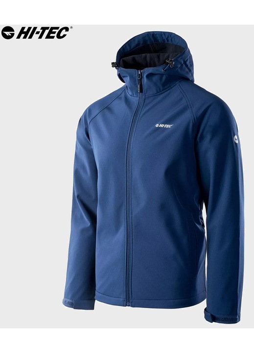 Jachetă Softshell, Hi-Tec, Neti II, Albastru, 3XL, Impermeabilitate 8000mm, Respirabilitate 1000g