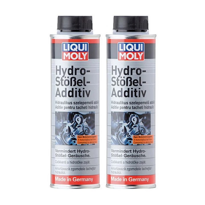 Pachet 2 x Aditiv Ulei Liqui Moly Hydro Stossel 300 ml - Solutie Zgomot Tacheti Hidraulici (Benzina/Diesel)