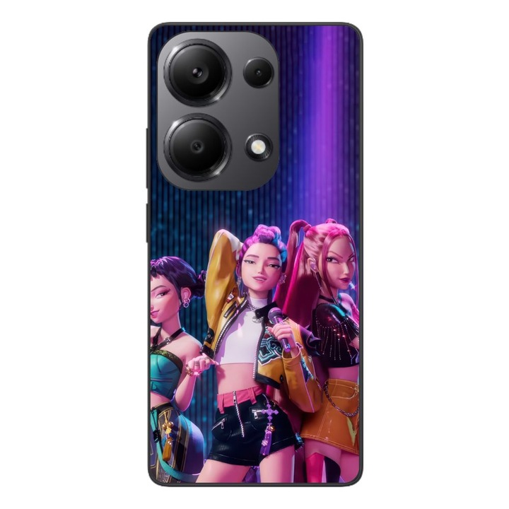 Husa compatibila cu Xiaomi Redmi Note 13 Pro 4G Silicon Gel Tpu Model KPop Demon Hunters Rumi Mira Zoey on Scene