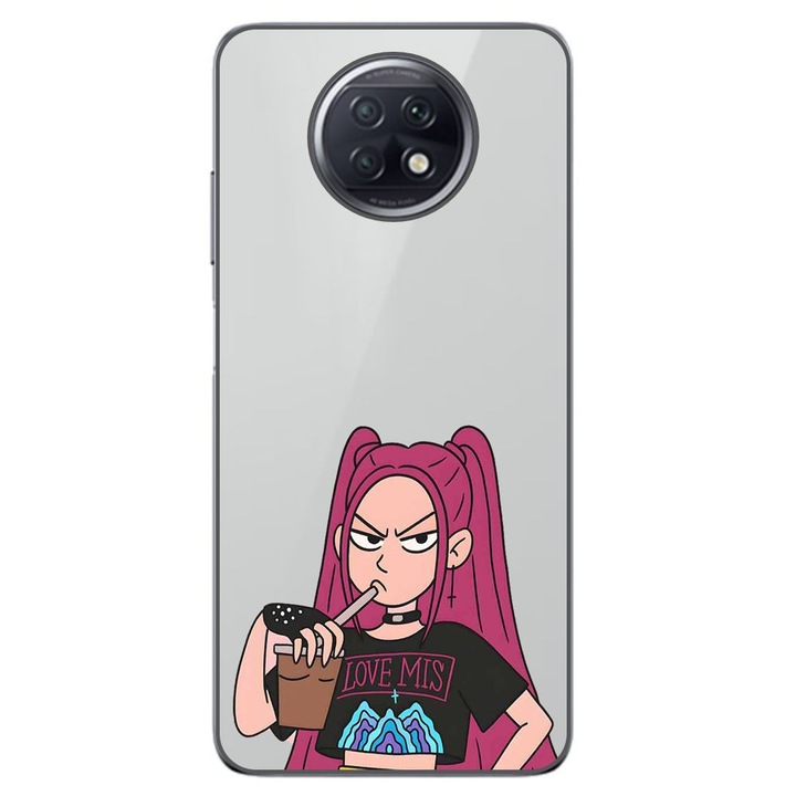 Husa compatibila cu Xiaomi Redmi Note 9T Silicon Gel Tpu Model KPop Demon Hunters Serious Mira Transparent
