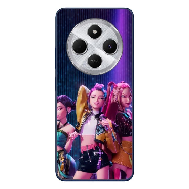 Husa compatibila cu Xiaomi Redmi 14C Silicon Gel Tpu Model KPop Demon Hunters Rumi Mira Zoey on Scene