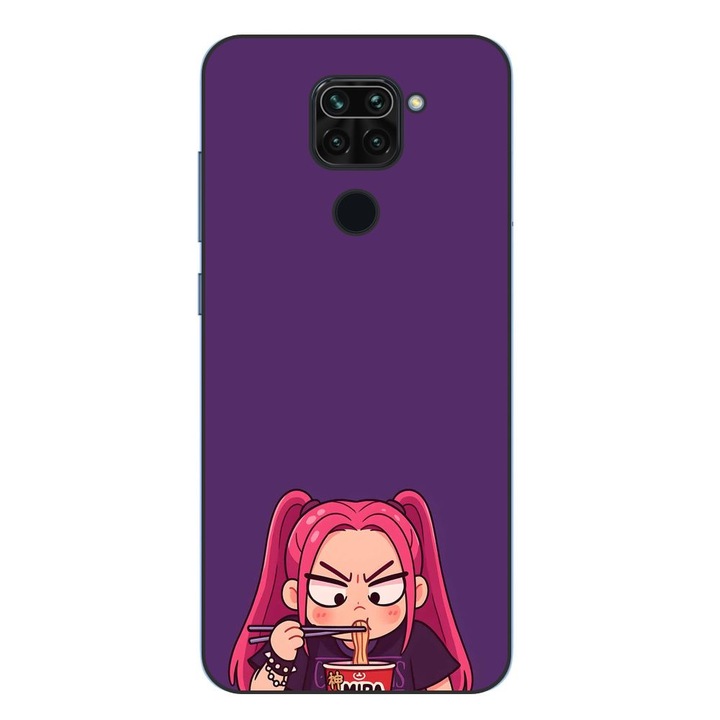 Husa compatibila cu Xiaomi Redmi Note 9 Silicon Gel Tpu Model KPop Demon Hunters Mira Draw Eating Ramen