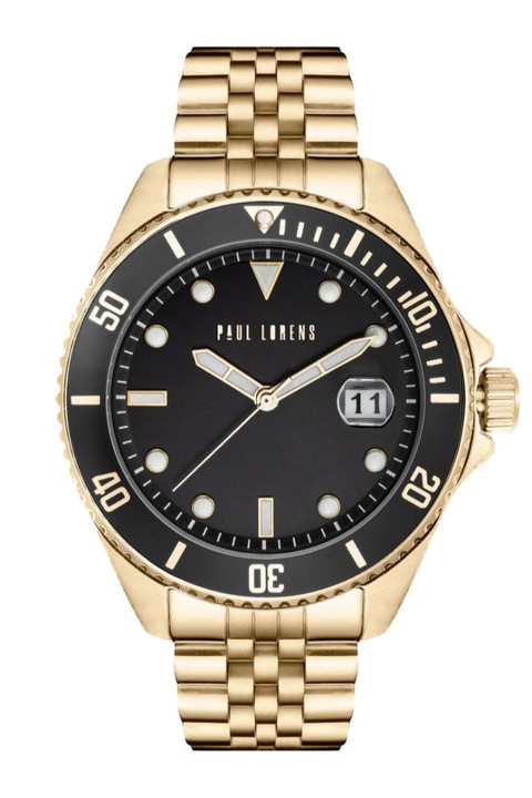 Paul Lorens férfi analóg óra Sagal arany, rozsdamentes acél, kvarc, univerzális