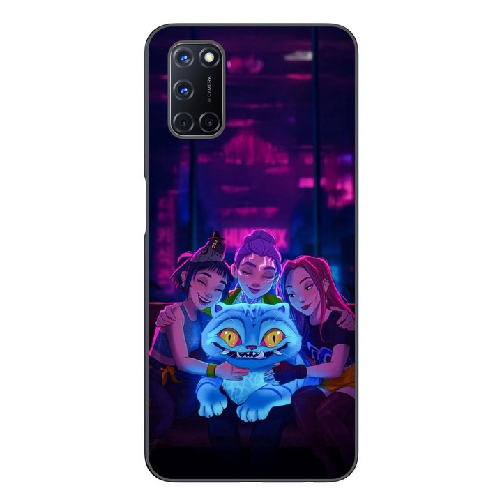 Husa compatibila cu Oppo A72 Silicon Gel Tpu Model KPop Demon Hunters Happy Team