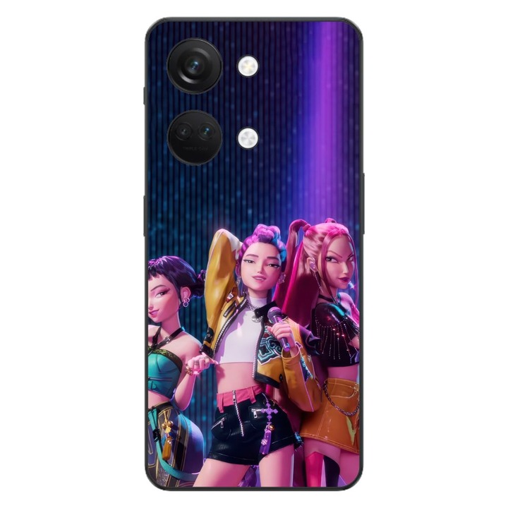 Husa compatibila cu OnePlus Nord 3 Silicon Gel Tpu Model KPop Demon Hunters Rumi Mira Zoey on Scene