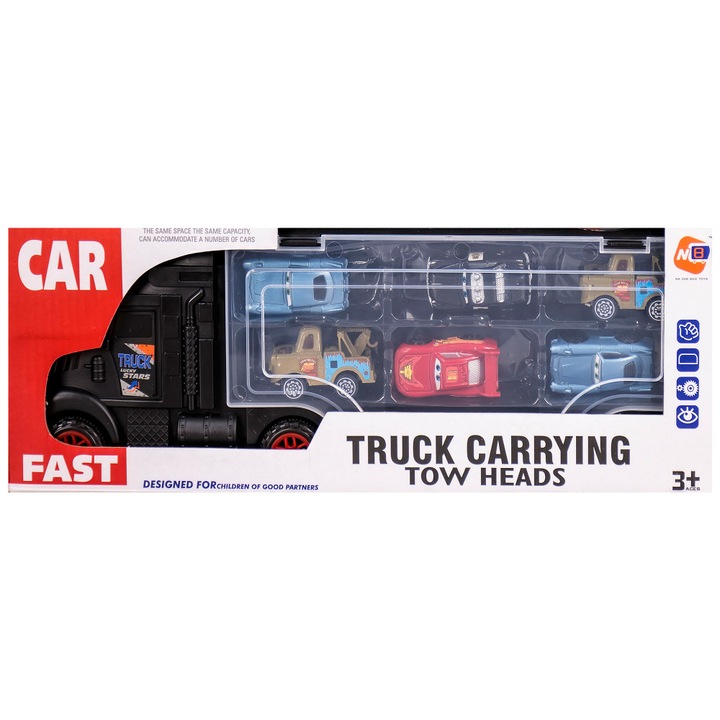 Teherautó és hat autó, Fekete, EmonaMall