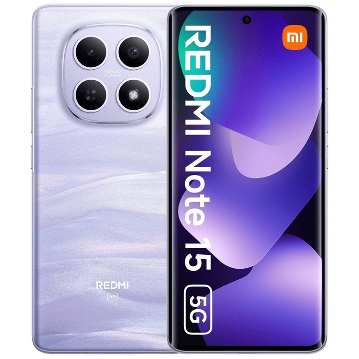 Смартфон Xiaomi Redmi Note 15 5G, 6GB, 128GB, Mist Purple