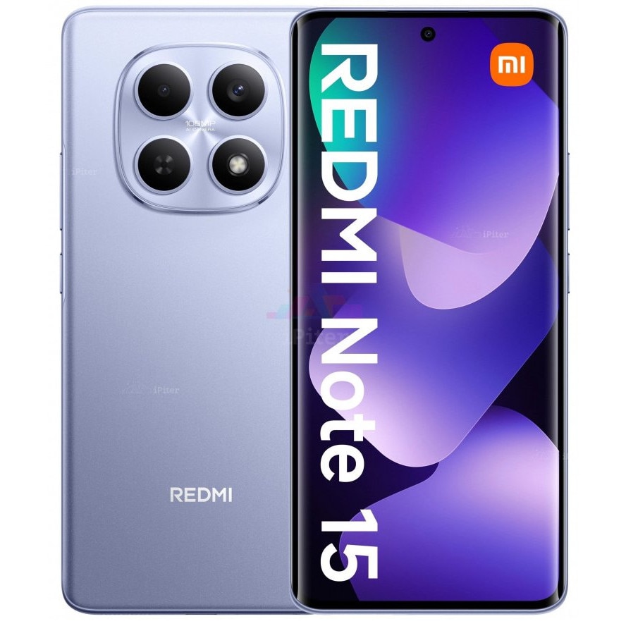 Smartphone Xiaomi Redmi Note 15 4G, 6GB, 128GB, Purple
