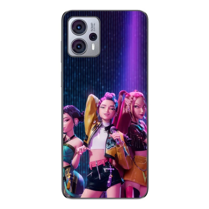 Husa compatibila cu Motorola Moto G13 Silicon Gel Tpu Model KPop Demon Hunters Rumi Mira Zoey on Scene