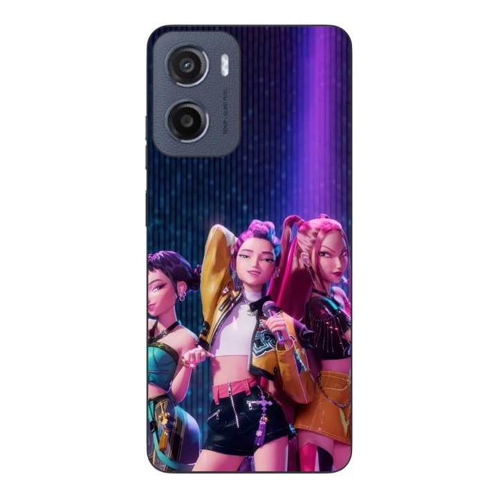Husa compatibila cu Motorola Moto G05 Silicon Gel Tpu Model KPop Demon Hunters Rumi Mira Zoey on Scene