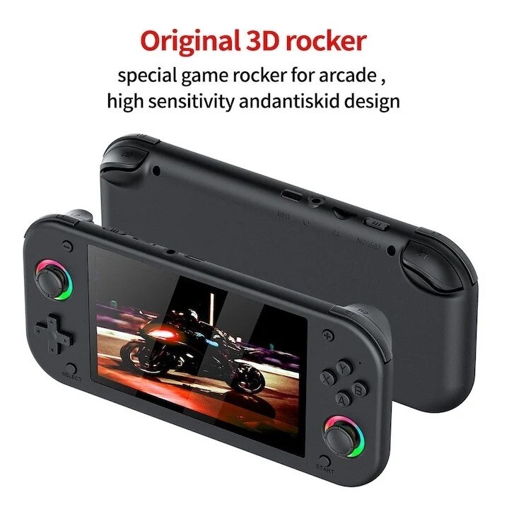 Consola de jocuri portabila care accepta jocuri 3D, display 5.1 inch, RGB