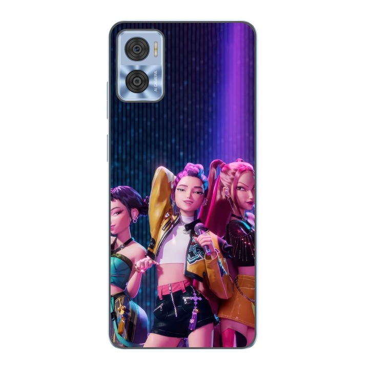 Husa compatibila cu Motorola Moto E22, E22i Silicon Gel Tpu Model KPop Demon Hunters Rumi Mira Zoey on Scene
