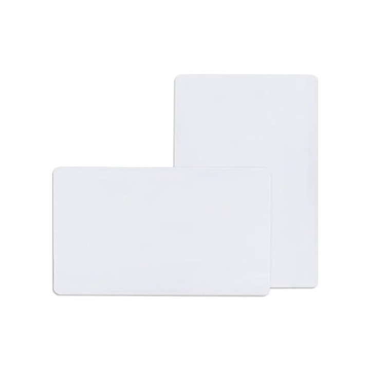 Set 50 de carduri RFID pentru acces, reinscriptibile, 13.56 MHz, cip Mifare Zero, albe