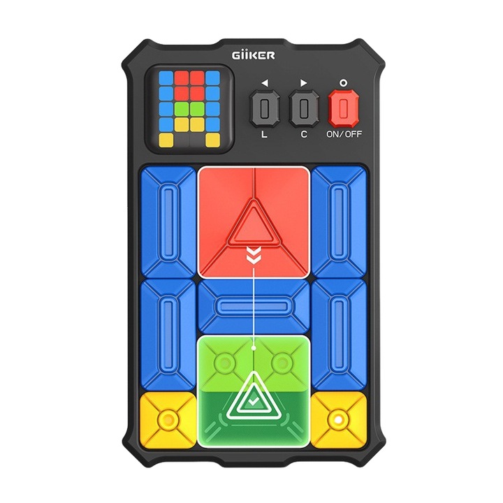 Super Slide puzzle játék, 500+ kihívás, fekete, készlet