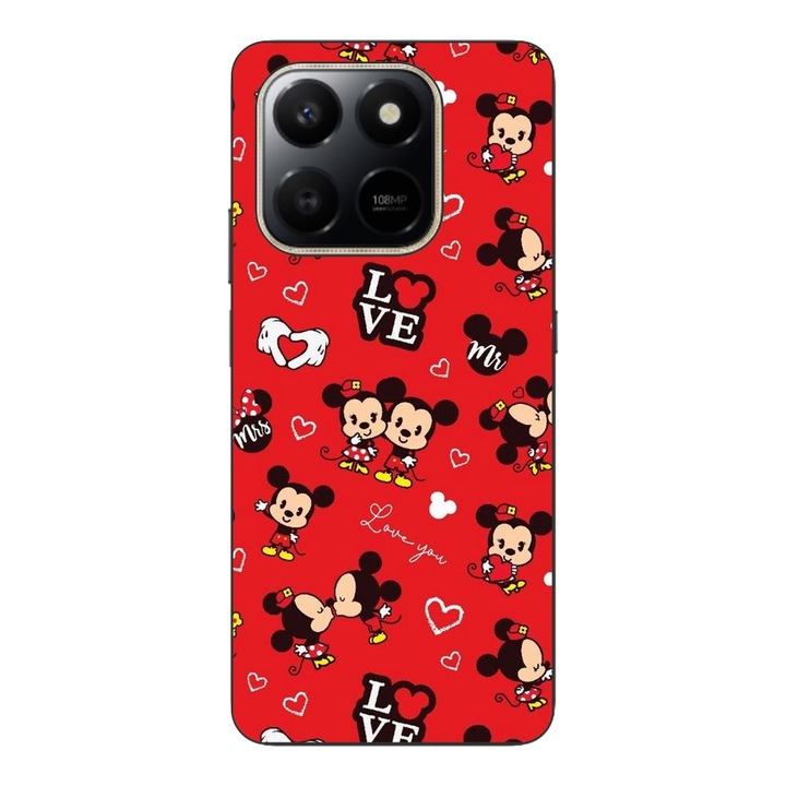 Husa compatibila cu Honor X7d Silicon Gel Tpu Model Mickey Love Pattern Rosie