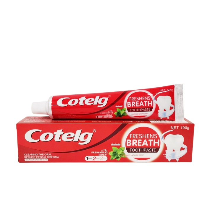 Pasta de dinti, 3 bucati, 100g fiecare, protectie impotriva cariilor, gust mentolat