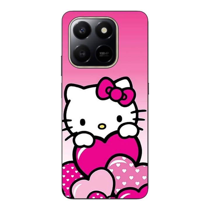 Husa compatibila cu Honor 400 Smart Silicon Gel Tpu Model Hello Kitty Pink Hearts