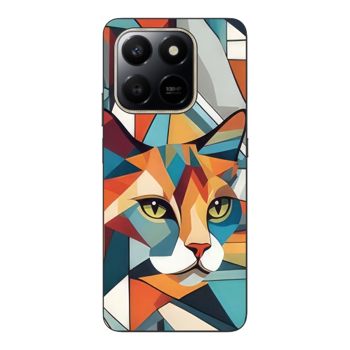 Husa compatibila cu Honor 400 Smart Silicon Gel Tpu Model Cubic Cat Art