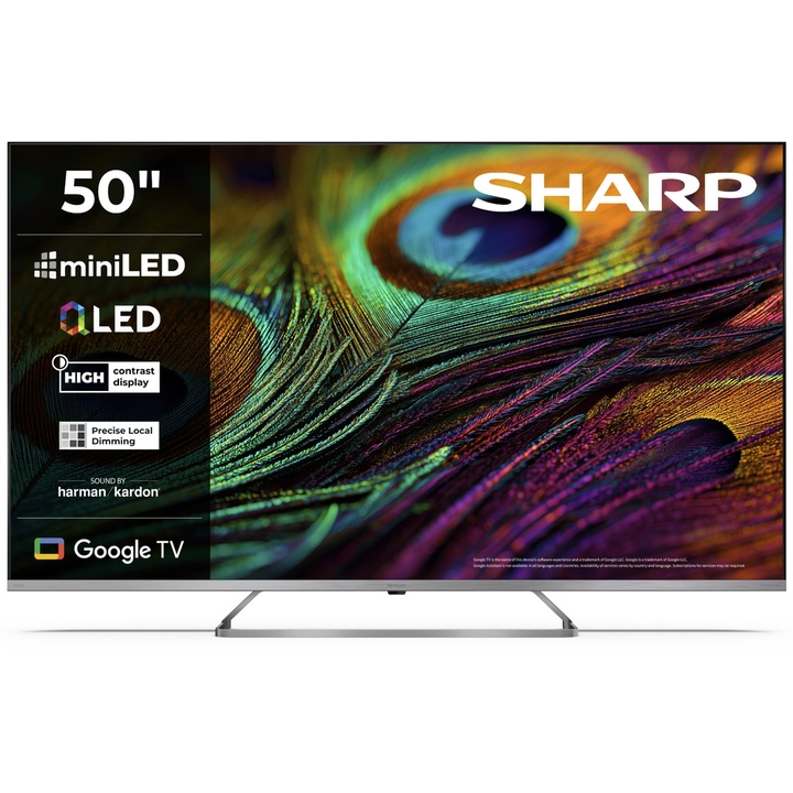 Телевизор QLED MiniLED Sharp 50", 127см, Ultra HD 4K, Smart TV