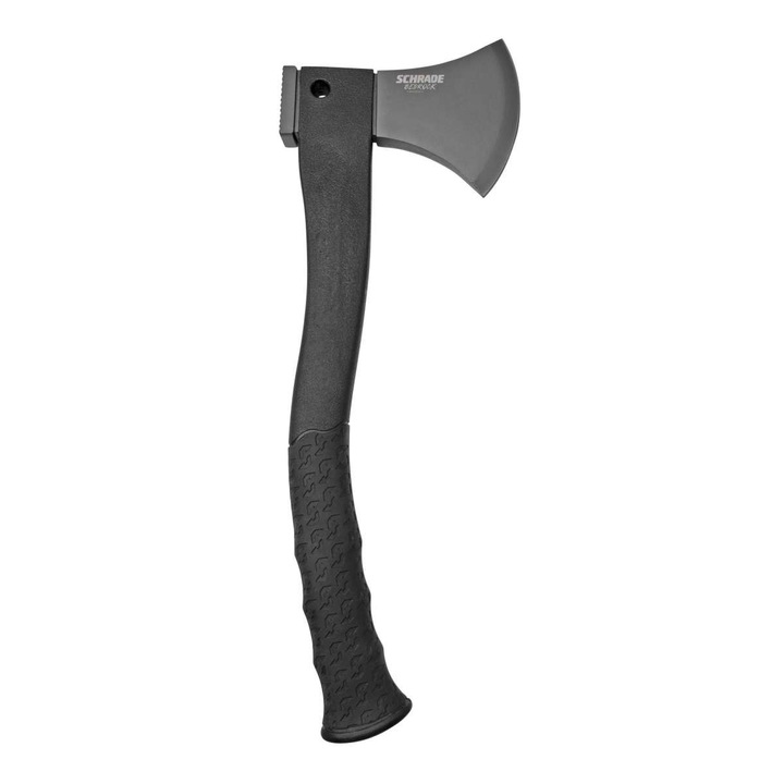 Schrade Bedrock Magnum túlélő balta, 108 mm, fekete, 41 cm hosszú, tűzgyújtóval és övre rögzíthető tokkal