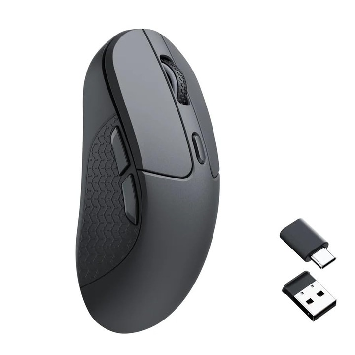 Mouse gaming Keychron M3-A71, senzor PixArt 3311, 12000 DPI, negru, conectivitate Bluetooth/USB