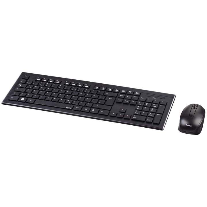 Set tastatură și mouse Hama, Bluetooth, 1600 DPI, negru