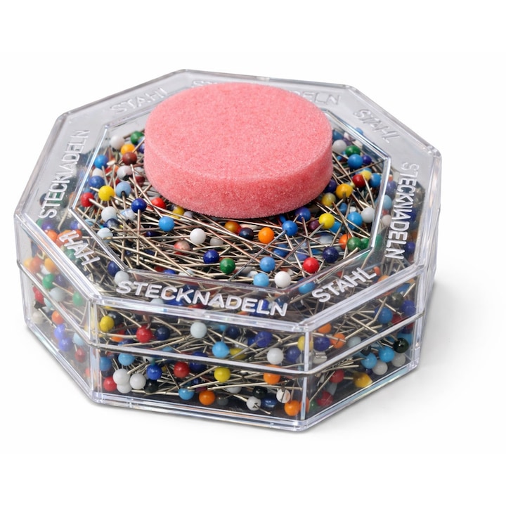 Ace cu cap colorat și bază din neopren, 34 mm, 50 g, în cutie de plastic