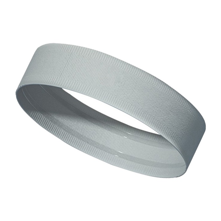 Banda sport pentru cap, elastica, antiderapanta, gri
