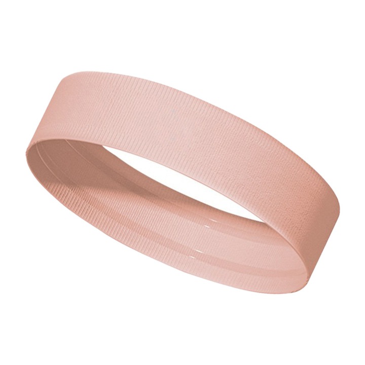 Banda sport pentru cap, elastica, anti-alunecare, roz