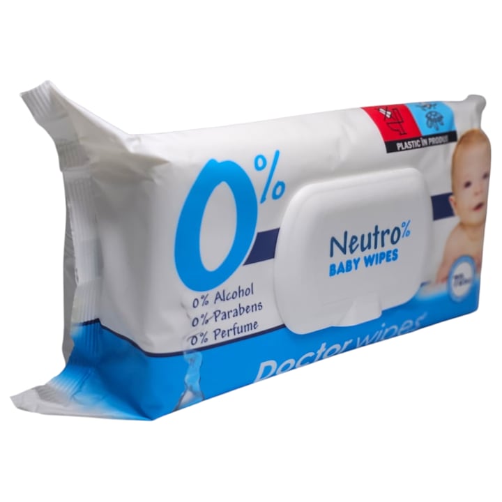 Мокри кърпички Doctor Wipe's, 72 броя, без аромат, 0% алкохол, 20x18cm