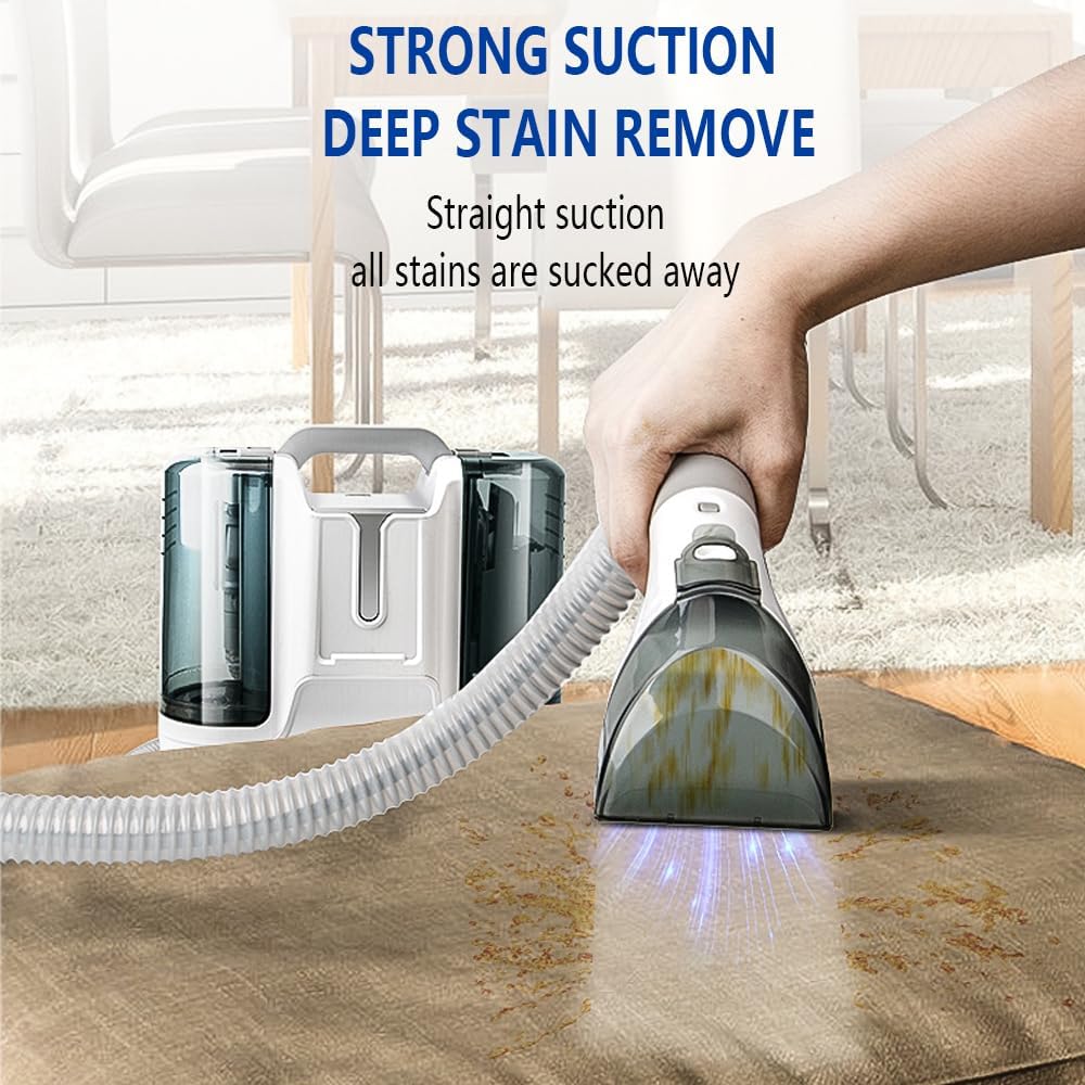 Aspirator profesional cu spalare Bedee, 450W, putere aspirare 11kPa, rezervor apa 1.8L, rezervor apa murdara 0.6L, portabil, umed si uscat, dimensiuni 335x235x305mm