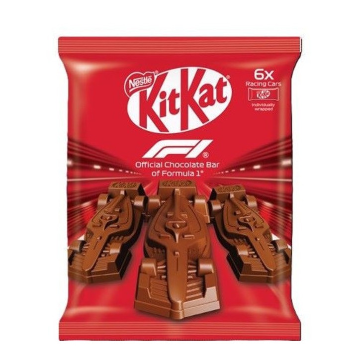 Шоколадов десерт, NESTLE KITKAT ICON F1, Шоколадови фигурки, Колички, Плик, 66 g