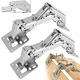 2szt Balamale pentru usi de dulap cu inchidere silentioasa, Bedee, 159mm argintiu reglabil 130-170° pentru mobilier