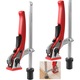 Set 2 de menghine tip F portabile, Bedee, Cu cleme de fixare ajustabila, Pentru o gama larga de proiecte de prelucrare a lemnului, otel, rosu, 23.3x10.9cm, prindere 160mm, forta 500N