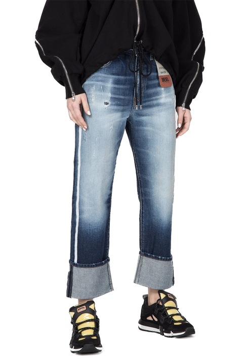 Blugi de damă Diesel D-Reggy 8001167 16121-49, Straight, Regular Fit, Bumbac, W26-L32, Albastru