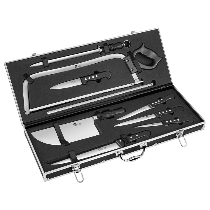 Set tacamuri Pradel Excellence, 9 bucăți, inox, cuțit de măcelar, ferăstrău