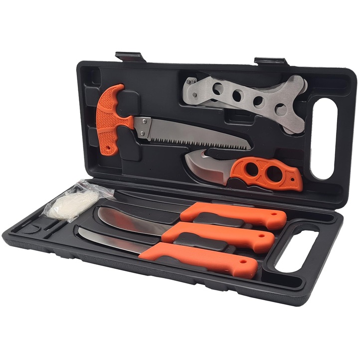 Set de cutite, Berger & Schroter, 7 bucati, portocaliu, 15, 87x6, 93x1, 69cm