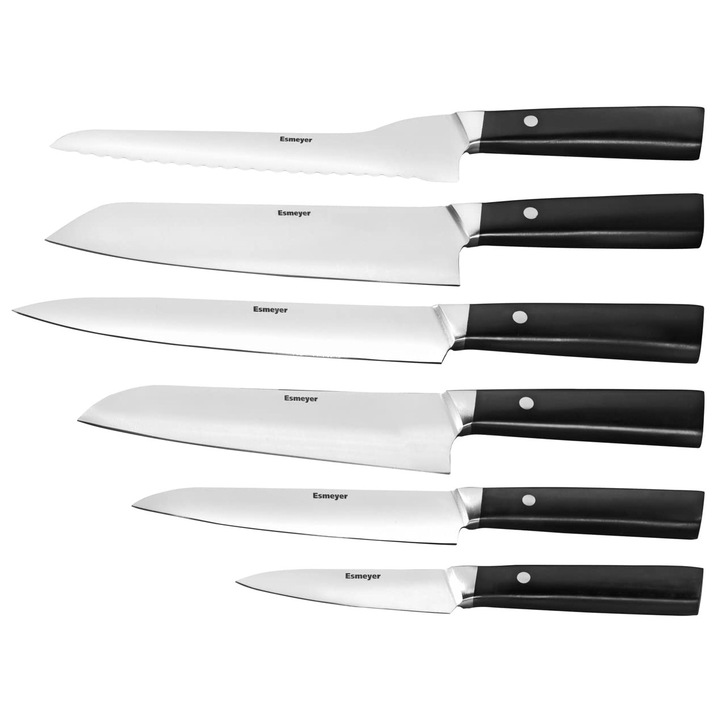 Set de cutite Esmeyer 6 piese NARVIK, inoxidabil, colorat, 13, 74x3, 54x1, 26cm