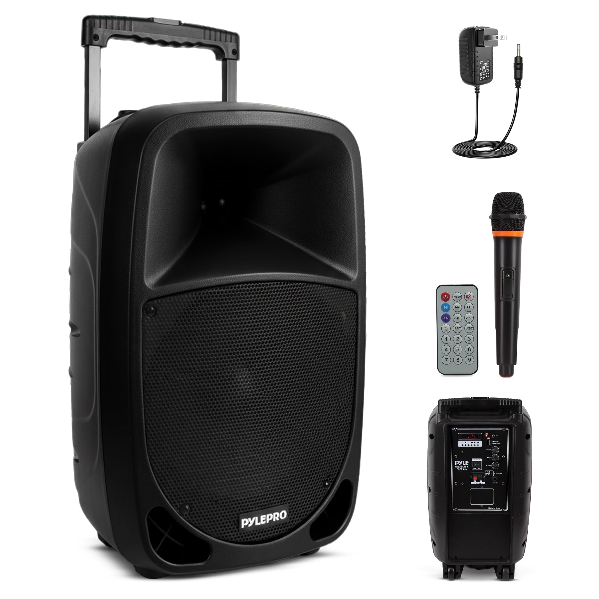 Boxă portabilă Pyle, 1000W, subwoofer 10 inch, set complet