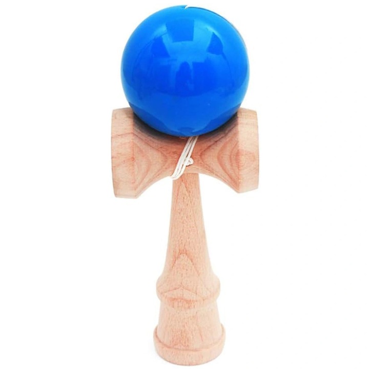 Кендама, VANTHEIR, естествено дърво, 18 см, синьо