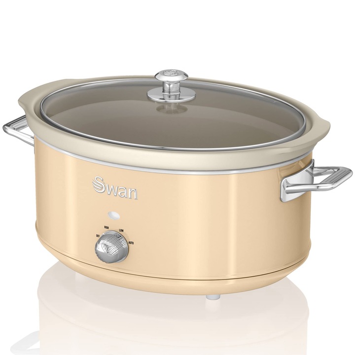 Multicooker Swan SF17031CNEU, 6, 5 L, ceramic antiaderent, 3 setări de temperatură, crema, 320 W