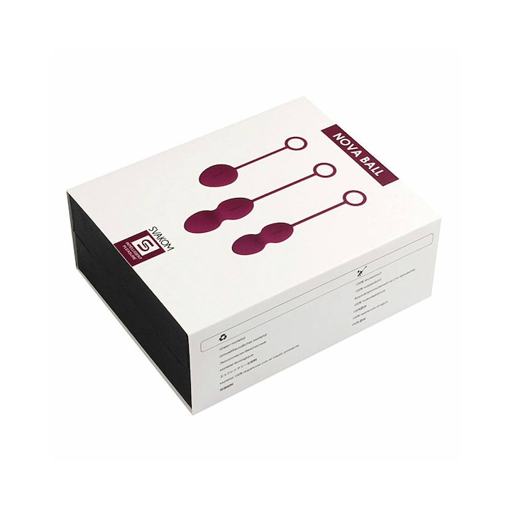 Svakom Nova - 3-частен комплект гейша топчета (виолетов)