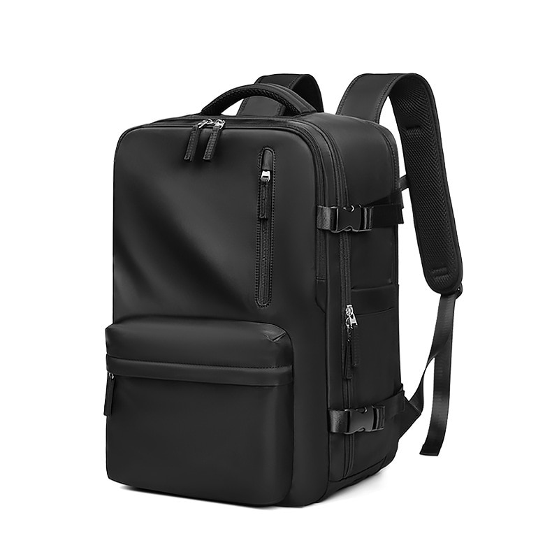 Rucsac extensibil impermeabil pentru laptop 16 inch, ORBER, compartiment pantofi, 36-55L, Negru