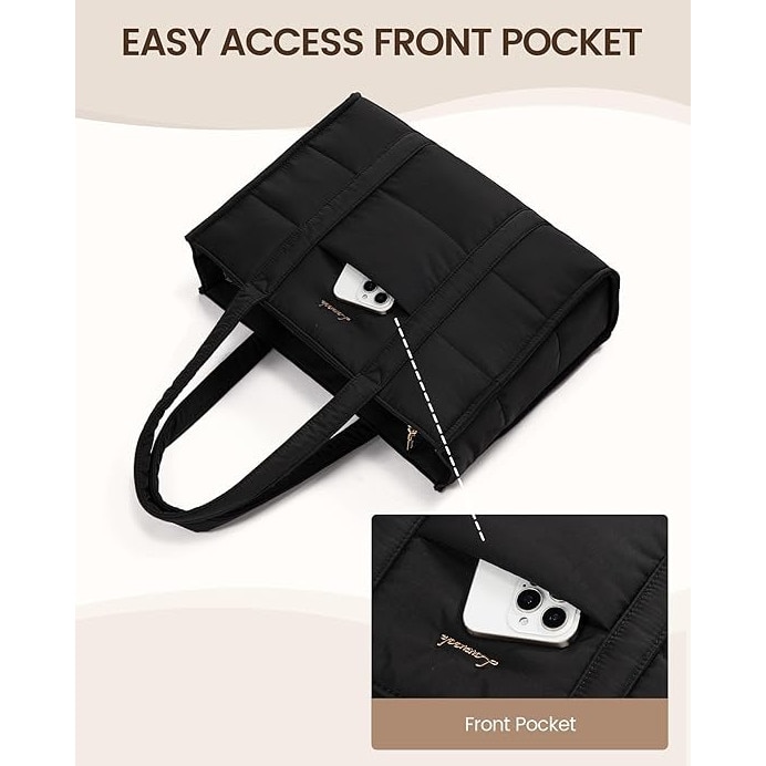 Geanta Laptop LOVEVOOK pentru Femei, Capacitate Mare, Usor de Transportat pe Umar sau in Mana, Ideala pentru Serviciu si Facultate - Potrivita pentru Laptopuri de pana la 40 cm