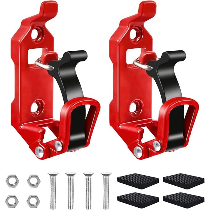 Suport metalic pentru lopată și topor, set 2 bucăți, prindere rapidă, multicolor, heavy-duty